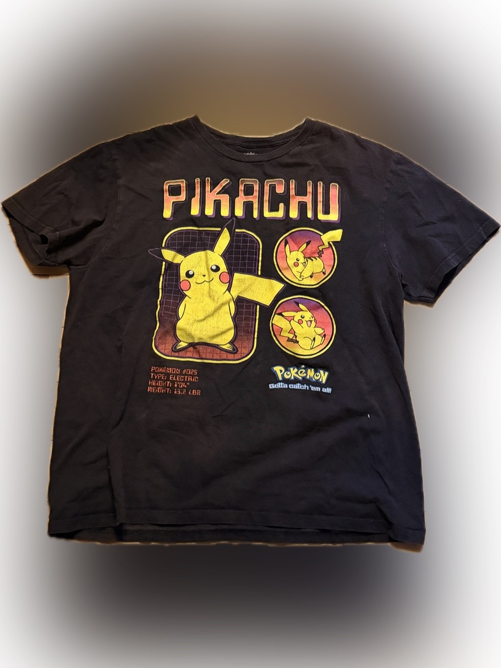 Pokemon Black Pikachu Graphic Short Sleeve Tee - Picture 1 of 3